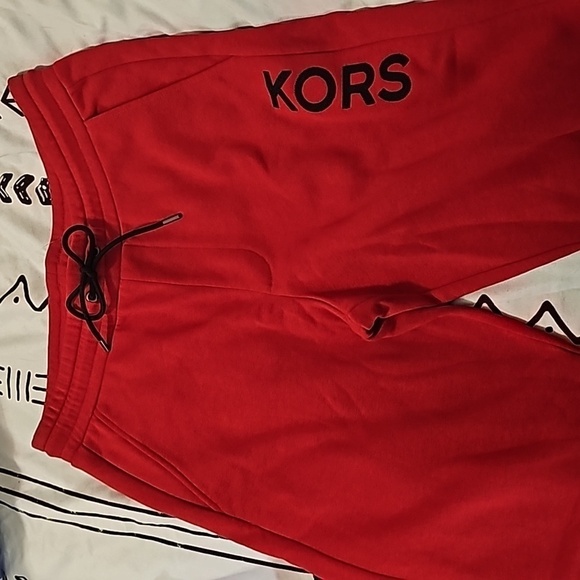 NWOT Michael Kors fleece logo-print drawstring track/jogger pants - Picture 2 of 4